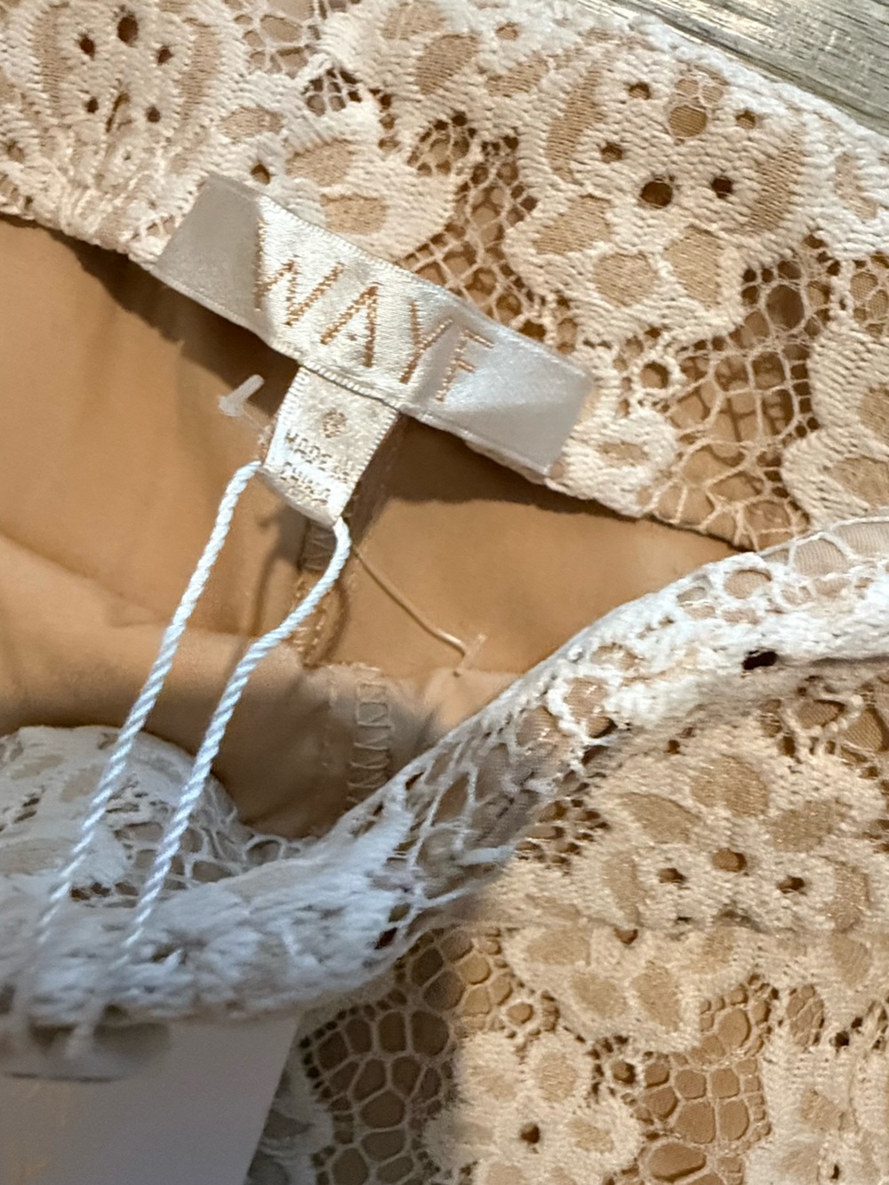 Wayf Cream Lace Midi Skirt - Picture 7 of 8